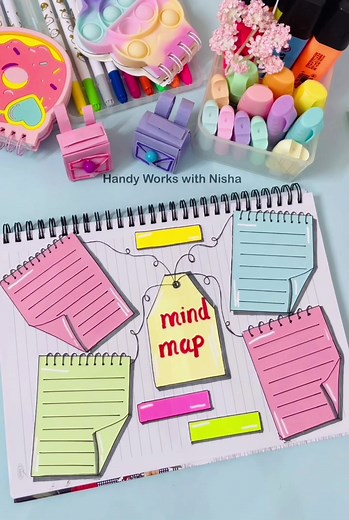 Creative Mind Map Ideas with Sticky Notes
