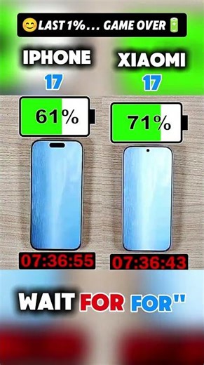 💀iPhone 17 VS Xiaomi 17🔋Battery test💀