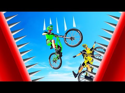 DODGE The DANGEROUS SPIKES To WIN! (Descenders Wipeout)