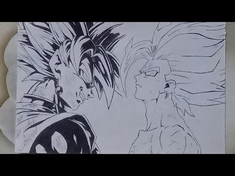 Goku Black Vs Gohan Beast Drawing Tutorial | Step by Step Dragon ball Art