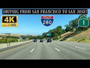 Driving From San Francisco, CA To San Jose, CA | CA-1 & I-280 In The SF Bay Area | 4K Scenic Drive