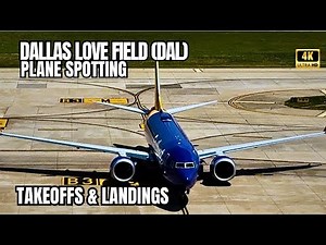 DALLAS LOVE FIELD Plane Spotting [4K ]– Southwest 737's Arrivals & Departures