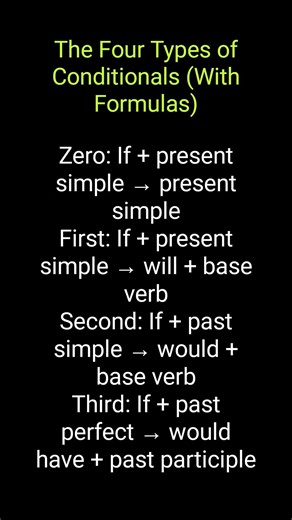 #The Four Types of Conditionals (With Formulas)