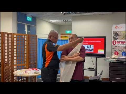 First Aid: Open Sling Alternative for Lower Arm with Overhand Knot