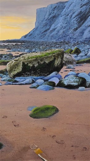 Working on the sand and rocks #satisfying #art #artshorts