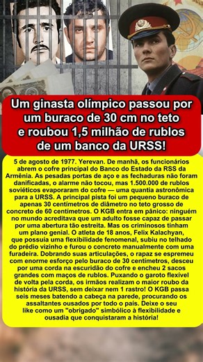 O KGB levou 6 meses para entender como ele roubou 1,5 milhão de rublos sem arrombar a porta 😱