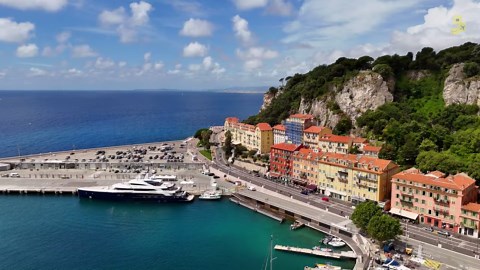 Nice, France in 4K | Mediterranean coastline from the air