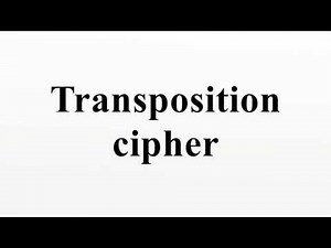 Transposition cipher