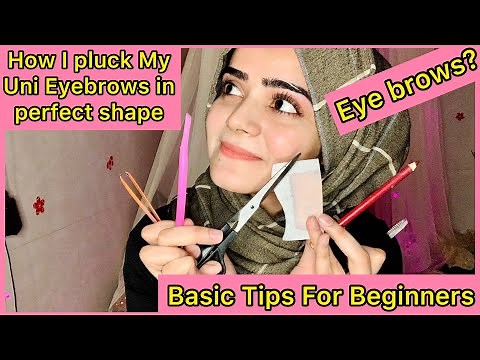 How To Pluck ,Shape Your Eyebrows At Home | Perfect Eyebrows Tutorial For Beginners | DietitianAqsa