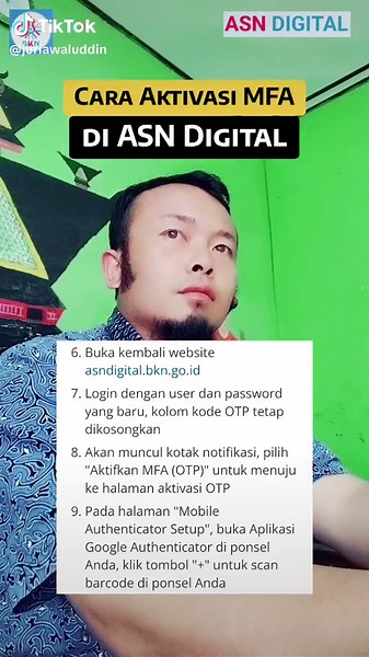 Juri Awaluddin (@juriawaluddin) - Cara Aktivasi MFA di ASN Digital: Panduan Lengkap