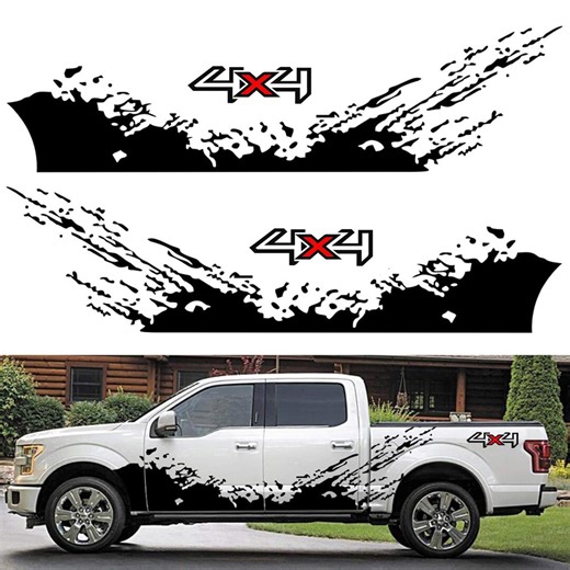 2 Pieces - 4x4 Sticker, off Road Pickup Truck Decal. 4x4 Mud Splash Sticker - Etsy