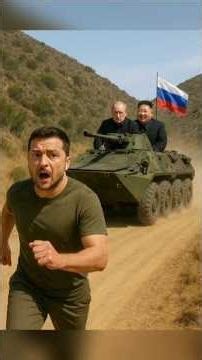 Trump Rescues Zelensky from Putin & Kim's Armored Car Attack! #politicalparody #trump