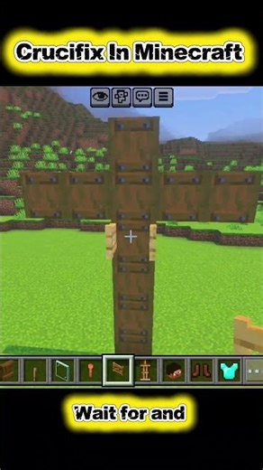 🤯How : To Make A Crucifix Easy !🔥 #minecraft