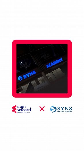 sign wizard | signage factory on Instagram: "total signage work for syns academy @syns_academy_official"