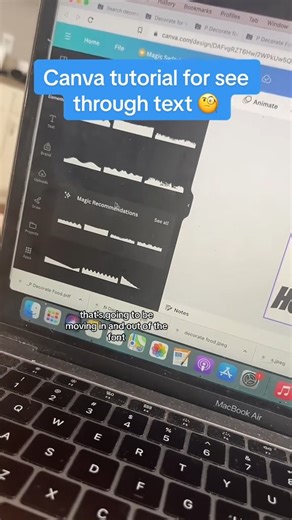 136K views · 1.7K reactions | How to make see through text in Canva with animated elements credits: teacherprenuertips #canvatutorials #canvahacks #canvafonts #canvahacks #canvatexteffect #canvaelements | Neo Social Media Management Services | Facebook
