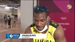 Yohan Blake speaks on his 100m semifinal earlier this morning and his current injury. We wish him a speedy recovery 🙏🏽 #TVJTokyoDreams #TVJTokyo2020 | Television Jamaica