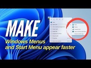 Speed Up Windows 11 Menus & Start Menu | Make Windows 11 Feel Faster Instantly