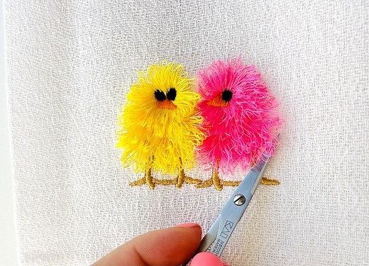 Chicks Machine Embroidery Designs Fringe Chick Fringed Fluffy Chenille Farm Bird Small Baby Chicken Awesome Fringe Fur Design Kids Shirt - Etsy