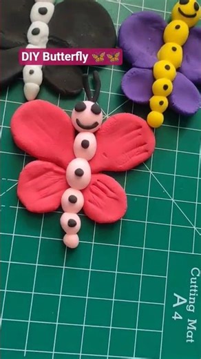 Easy Butterfly craft with super clay ❤️🦋#superclay #shorts #reels #viral #trending #art #craft #fyp