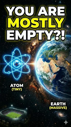 Atom vs Earth size comparison⚛️