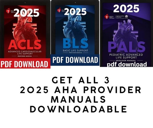 2025 AHA ACLS, BLS & Pals Provider Manual Bundle | Instant Download - Etsy Canada
