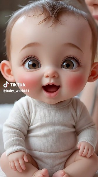 Cute Baby Says Mama in Adorable Voice