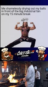 The Struggle is real Chefs. Enjoy the Hot Weather! #chef #cheflife #linecook #behindthescenes #kitchenchronicles #chefatwork #kitchendiaries #restaurantlife #kitchenstories #dailygrind | The Chef's Circle