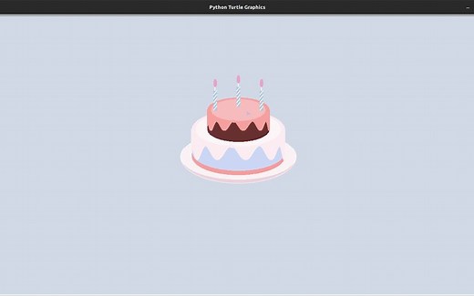 用python画生日蛋糕