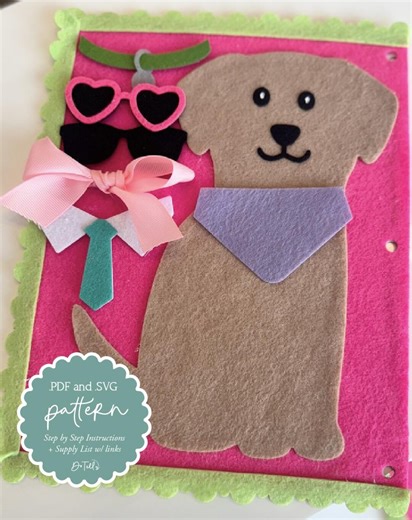 DIY Felt Busy Book SVG and PDF Pattern Page - Dog Accessories Page - Etsy