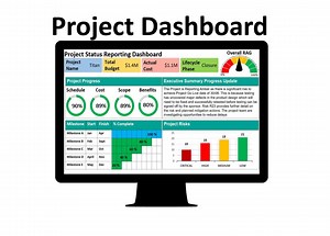 Project Status KPI Reporting Dashboard (project Status Dashboard, Project Reporting,milestone Tracking, Project Health, Progress Tracking) - Etsy UK
