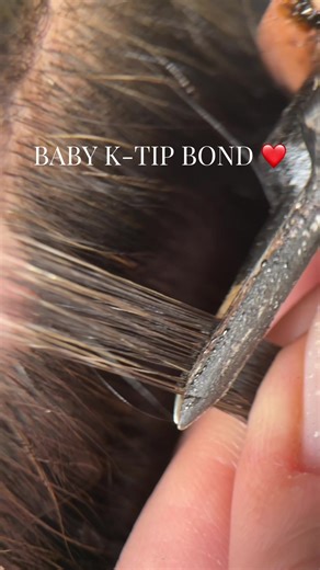 More macro baby k-tip bonds 🥰❤️ #ktips #ktipextensions #hairextensions #ktipshairextensions #orangecountyhair
