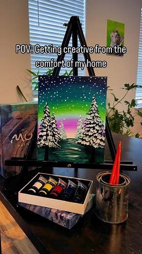 Muse Paintbar | The Premier Paint & Sip Experience on Instagram: "Ready to kickstart your new creative habit at home or do something fun to reconnect with friends after the holidays? We’ve got you covered with our DIY paint party kits and instructional videos to bring the Muse experience anywhere. Comment “DIY” and we’ll send you more info on our paint kits and instructional videos #musepaintbar #paintandsip #findyourmuse #paintparty #diypaintparty #datenightideas #diy #paintathome"