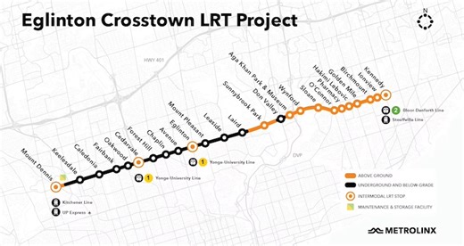 Metrolinx Shares Look at Five Stations Along Line 5 Eglinton