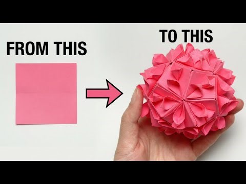 How to Make a Paper Modular Flower Ball | Satisfying Origami Assembly