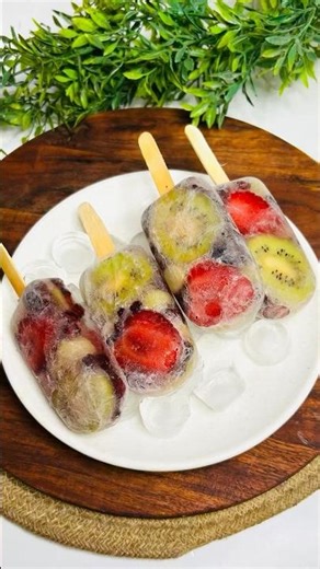 No Sugar Homemade Fruit Popsicles | #nehasrecipeworld #fruitpopsicles #icecream #shorts