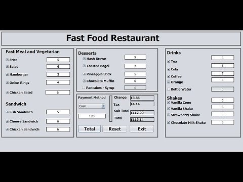 How to Create a Fast Food Restaurant Systems in Java NetBeans - Tutorial 1 of 3