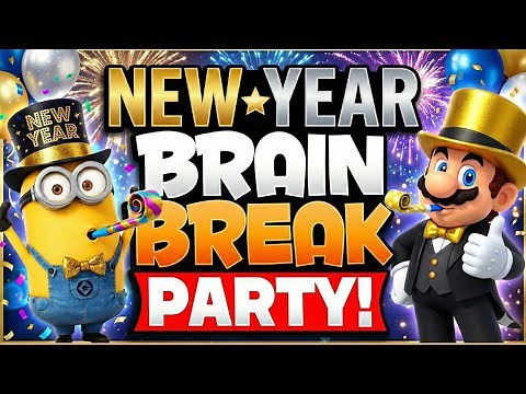 ⭐ New Years Brain Break ⭐ Just Dance ⭐ Brain Breaks for Kids ⭐ Danny Go Inspired