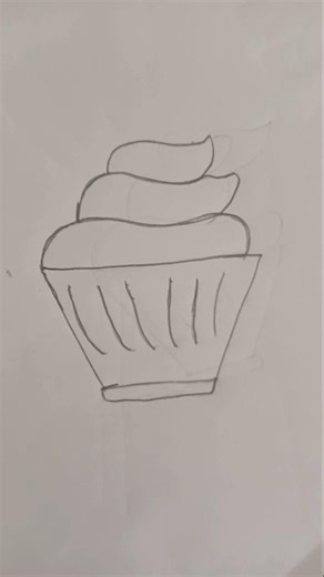 cupcake easy drawing