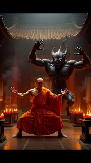 World Mania Cartoon on Instagram: "Shaolin Monk vs. Shadow Demon 6-second cinematic video, photorealistic live-action, shot on ARRI Alexa 65 anamorphic lens, 8K, ultra-detailed sweat-glistened skin, inky shadow tendrils, candle and incense flicker shadows, realistic fluid kung fu and claw motion, cinematic warm candle orange with deep inky black shadows grading, hyper-realistic hand-to-hand combat SHOT 1 (0-2s): Medium wide shot, ancient Shaolin temple hall at night lit by rows of flickering red