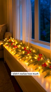 Light up your space with this enchanting garland, glowing golden and adorned with clusters of vibrant red berries! ✨ | TwinklingTree | Facebook