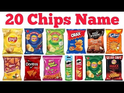 20 Chips Names For Kids | Learn Popular Chips Brands And Snacks Names Easy
