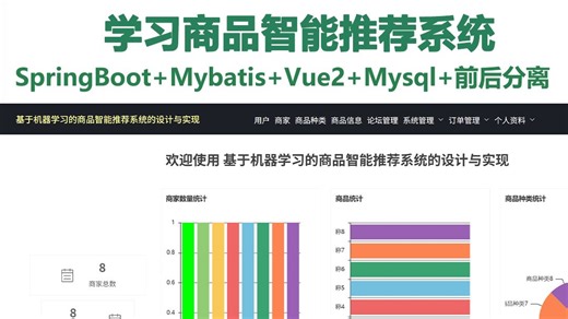 基于机器学习的商品智能推荐系统的设计与实现 Java、SpringBoot Vue