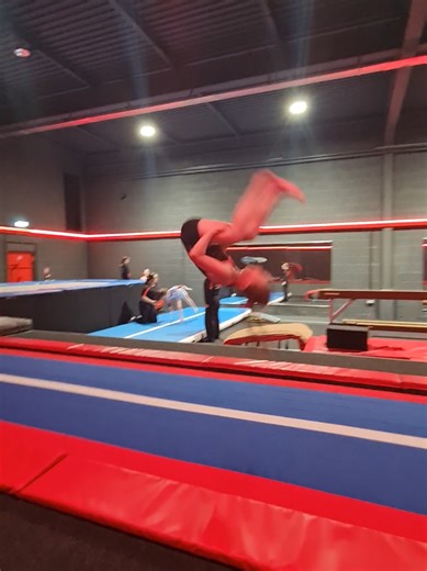 Advanced Front Tumbling Practice in Gymnastics