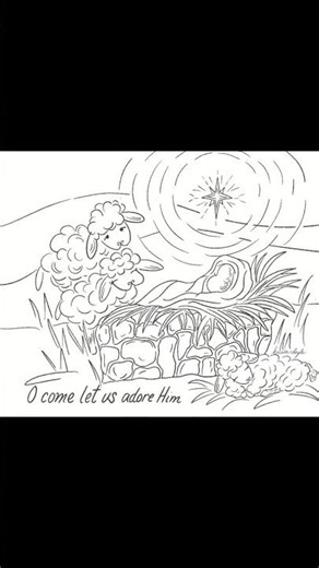FREE Nativity coloring page available. #fypシ #coloringpagesforkids