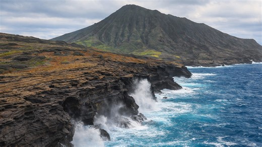 What formed these black cliffs?
