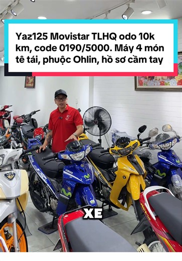 Yaz125 Movistar TLHQ odo 10k km, code 0190/5000. Máy 4 món tê tái, phuộc Ohlin, hồ sơ cầm tay 🔥 #subéo #tứ5premium #nghiệnxesốđẹp #yaz125 #yazmovistar