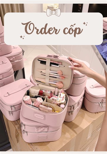 Yêu ck ko để ck còn mở đơn mua hàng nào hihii, lại về thêm vài chục cái nah🥰 #fyp cốp size L màu rosy pink. 🎀