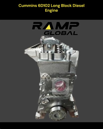 HEAVY MACHINERY PARTS | SPARE PARTS WORLDWIDE on Instagram: "Cummins 6D102 – Long Block Diesel Engine (Variant 1) ✅ In stock – order now ✅ Long block assembly for Cummins 6D102 (complete engine core) ✅ Built to OEM tolerances — ready for installation ✅ Fast worldwide delivery 🔧 Compatibility Used on: • Cummins 6D102 diesel engines • Komatsu equipment and industrial applications using 6D102 platform (For exact matching, confirm engine serial number and configuration.) 🛠 Specifications Manufactu