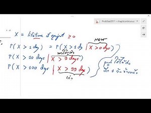 2102203 Probability 30 (Lecture on Memoryless Property)