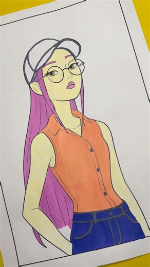 Marker Art Zoey From K-pop Demon Hunters #fypシ #fanart #kpop #shorts